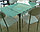 Стеклянный  кухонный стол 800/1200*650.  Раздвижной  стол трансформер 6069-3, фото 4