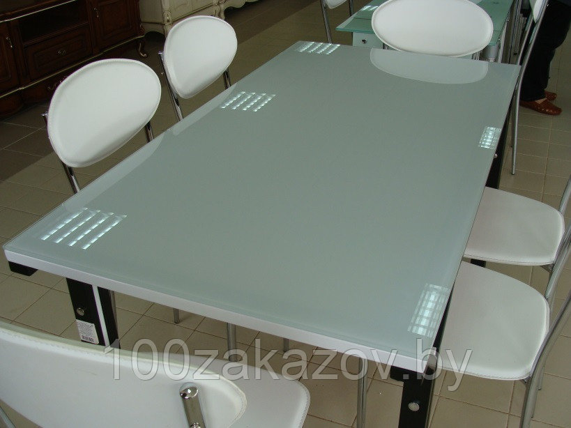 Стеклянный кухонный стол 1200*700. (DT1100-127) - фото 2 - id-p51332927