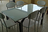 Стеклянный  кухонный стол 1500*800.  (DT1100), фото 5