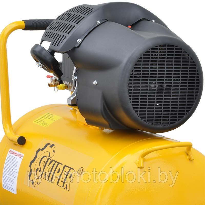 Воздушный компрессор SKIPER AR100V (до 440 л/мин, 8 атм, 100 л, 230 В, 2.2 кВт) - фото 4 - id-p104246322
