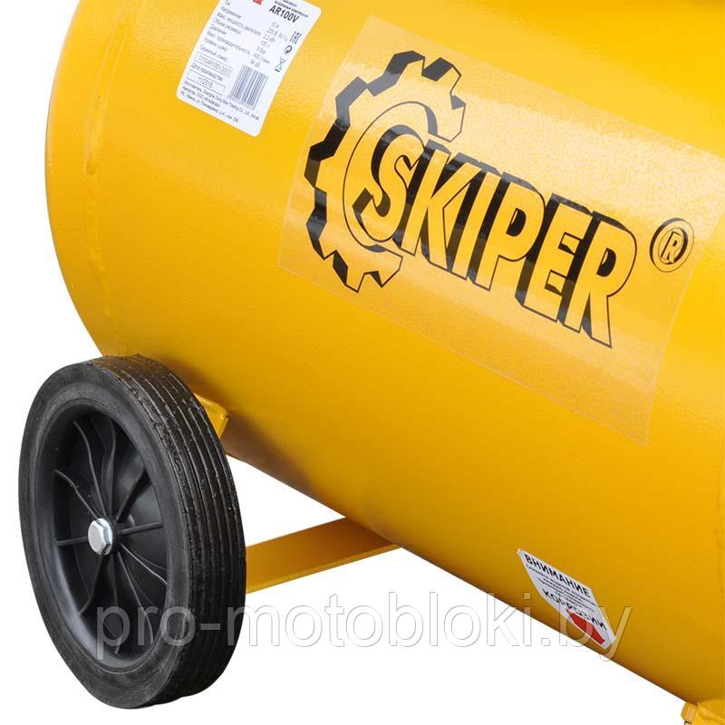 Воздушный компрессор SKIPER AR100V (до 440 л/мин, 8 атм, 100 л, 230 В, 2.2 кВт) - фото 6 - id-p104246322