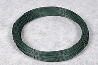 Проволока в полимерном покрытии ПВХ 2,4 мм  (зеленая) 100 м.п., фото 1