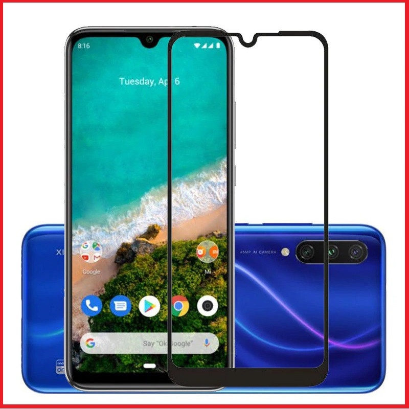 Защитное стекло Full-Screen для Xiaomi Mi A3 / Mi CC9e черный (5D-9D с полной проклейкой) - фото 2 - id-p104252161