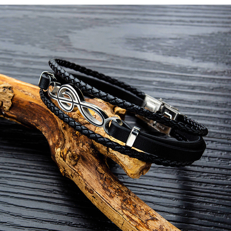 Браслет унисекс "Скрипичный ключ" из натуральной кожи - фото 1 - id-p104258756