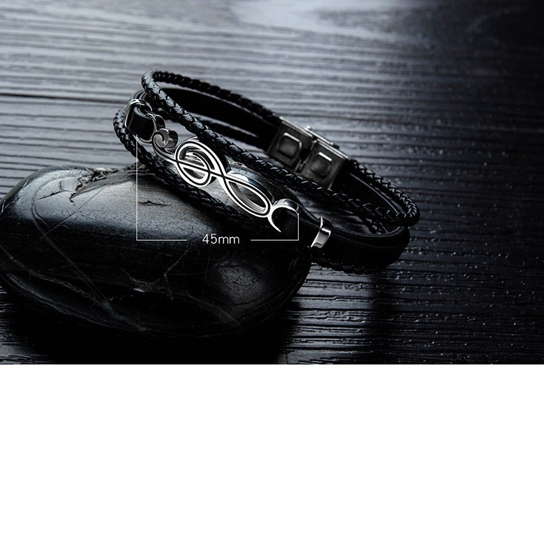 Браслет унисекс "Скрипичный ключ" из натуральной кожи - фото 5 - id-p104258756
