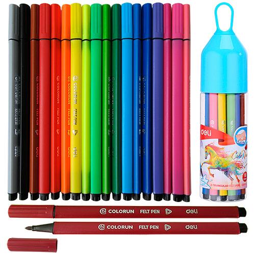 Фломастеры DELI ColoRun 18 цветов в тубе (цена с НДС)
