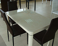 Стеклянный обеденный стол 1200*700. Кухонный стол AD-29