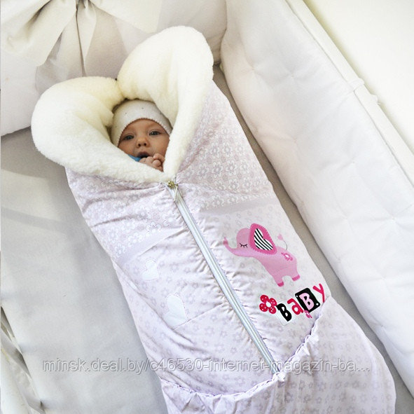 Конверт одеяло для новорожденного на выписку, в коляску. Все сезоны . - фото 2 - id-p104284306