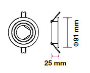 Встраиваемый белый круглый светильник V-TAC 3599 VT-782RD-WH - фото 3 - id-p104286831