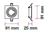 Встраиваемый белый квадратный светильник V-TAC 3605 VT-782SQ-WH - фото 3 - id-p104289908