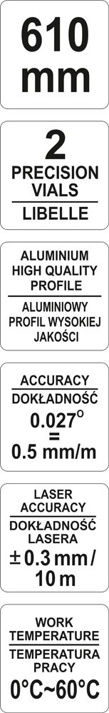 Электронный уровень с лазерной точкой, YATO - фото 7 - id-p104290905