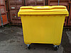 Контейнер для мусора пластиковый 1100 л желтый, Сербия