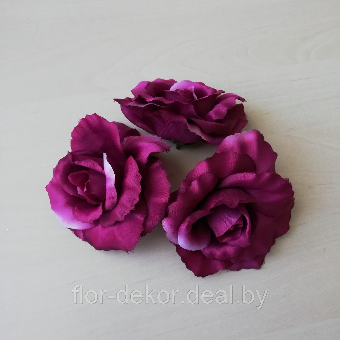 Головка розы сиренево-фиолетовая ,D 11 см. - фото 1 - id-p102255067