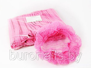 Шапочки-шарлотки розовые в упаковке (100 шт)одноразовые
