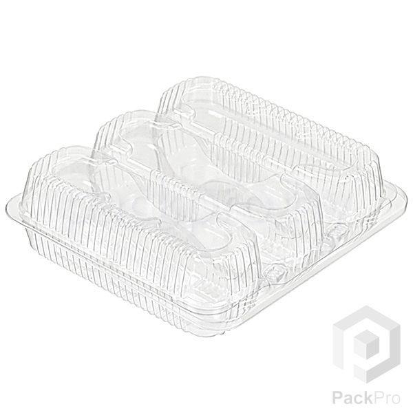 Упаковка для пирожных на 3 секции (размер ячейки: 120*45*55 мм) ИП-28С3