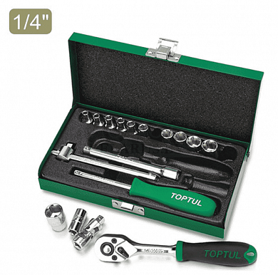 Набор инструментов 17 пр. 1/4" TOPTUL GCAD1702