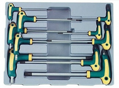 Набор ключей Г-обр. Force 51010T Torx (T10-T55) с отверст. 10 пр.