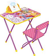 Детский складной столик со стульчиком  "Winx" с азбукой арт. В2А