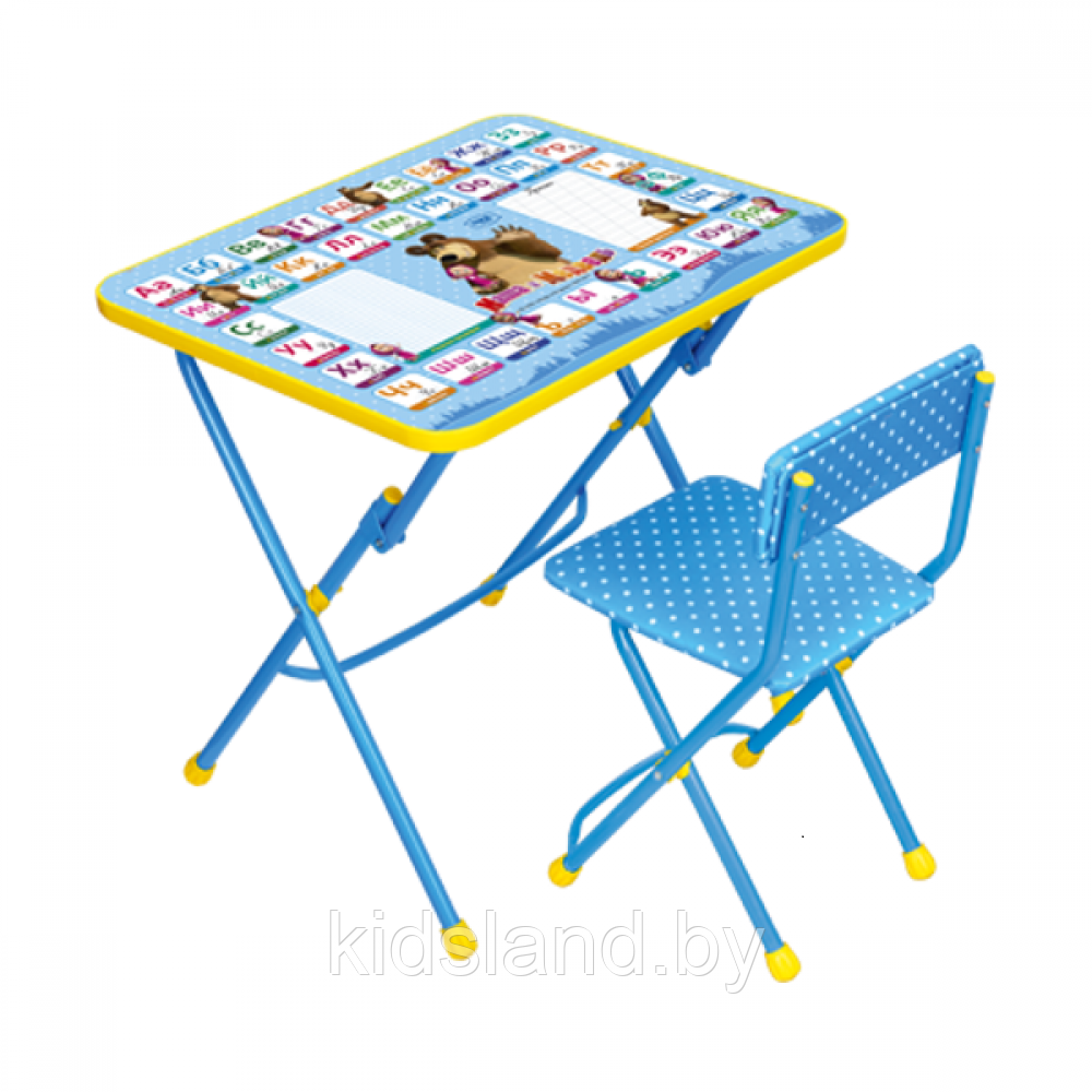 Детский складной столик со стульчиком "Маша и Медведь" с азбукой арт. КУ1/2 - фото 2 - id-p104334844