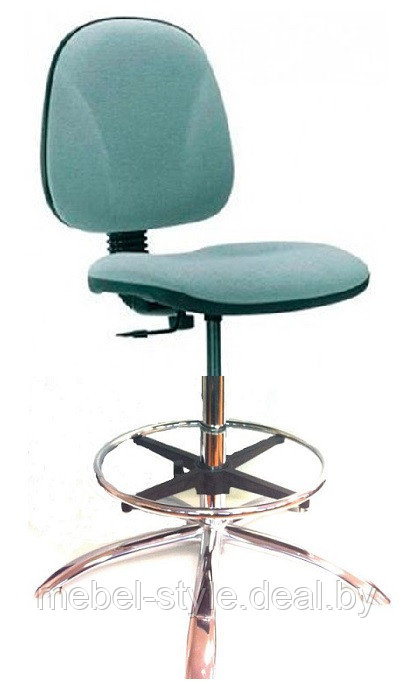 Кресла для кассира и ресепшн РЕГАЛ GTS для комфортной работы, стул REGAL GTS Ring Base хром Stopki в ткани