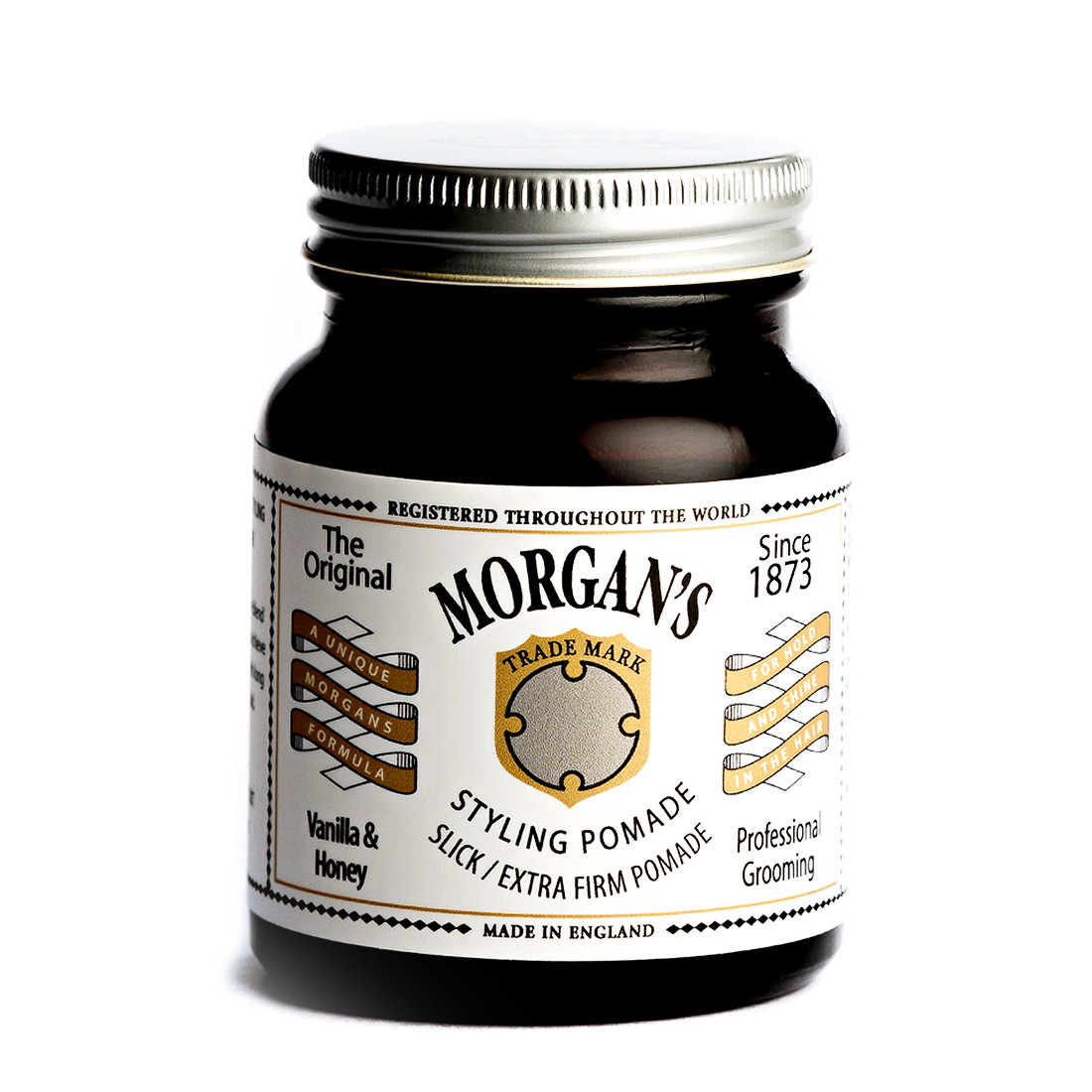 Помада для укладки Morgans Pomade (Vanilla & Honey),экстрасильной фиксации без блеска, 100 г