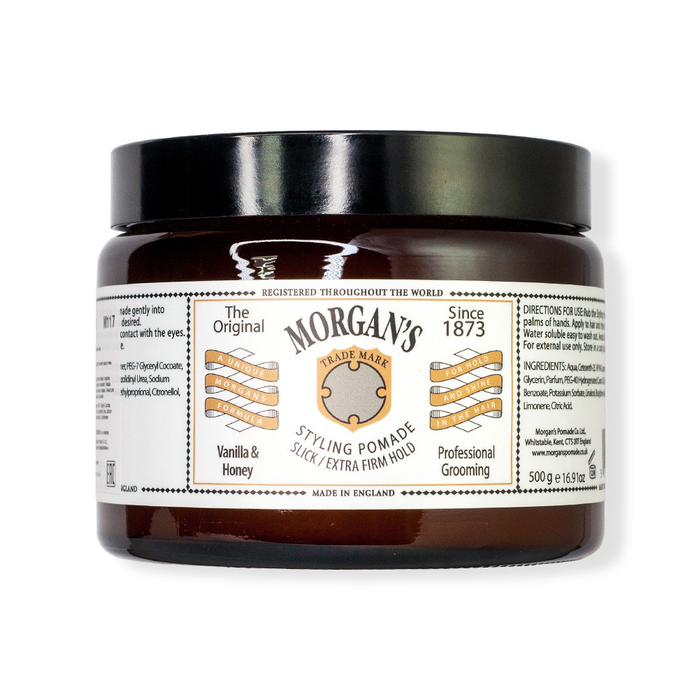 Помада для укладки Morgans Pomade (Vanilla & Honey),экстрасильной фиксации без блеска, 100 г