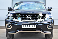 Защита переднего бампера d63 (волна) Nissan Patrol (2014-2019)