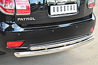 Защита заднего бампера d76 (дуга) d42 (дуга) Nissan Patrol (2014-2019) № PATZ-001734