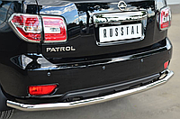 Защита заднего бампера d63 (секции) Nissan Patrol (2014-2019) № PATZ-001737