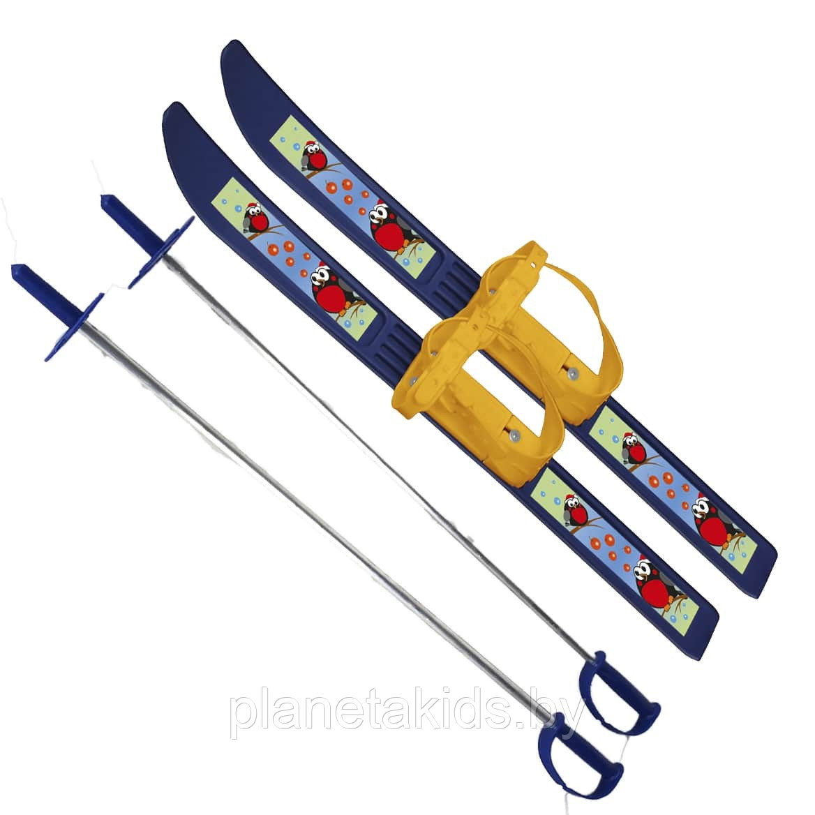 Лыжи детские "Олимпик-спорт", длина 66 см, палки 75 см (в сетке) - фото 2 - id-p69501562
