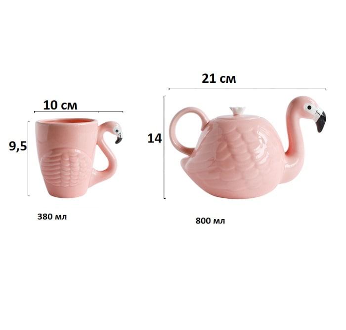 Подарочный чайный набор «Розовый Фламинго» 3 предмета - фото 3 - id-p104496790