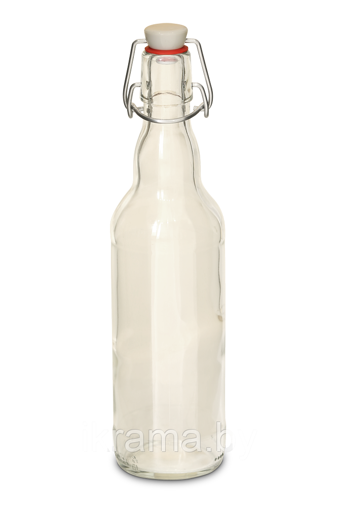 Бутылка 0,5 литра с бугельной пробкой прозрачная - фото 1 - id-p104501386