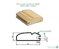 Рамочный плинтус МДФ №PF-024|024k шпонированный 22 мм 2,8мх65 мм