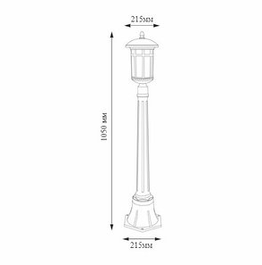 Уличный светильник столбик Lepus F GL 1016F кофейное золото, фото 2