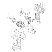 Двигатель переменного тока для ELM3300/1100 Вт Makita (664563650) (оригинал)