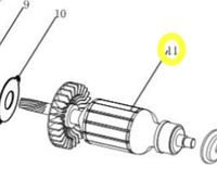 Якорь ротор для WS1014S WORTEX SP-DP1808-11