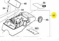 Корпус воздушного фильтра DPC6430,6431,6441 [395118210] MAKITA 395118093 (оригинал)