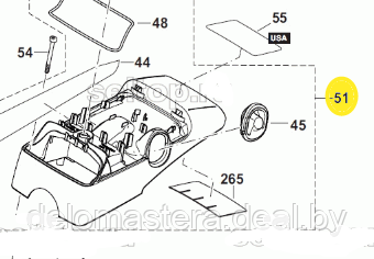 Корпус воздушного фильтра DPC6430,6431,6441 [395118210] MAKITA 395118093 (оригинал) - фото 1 - id-p104553435