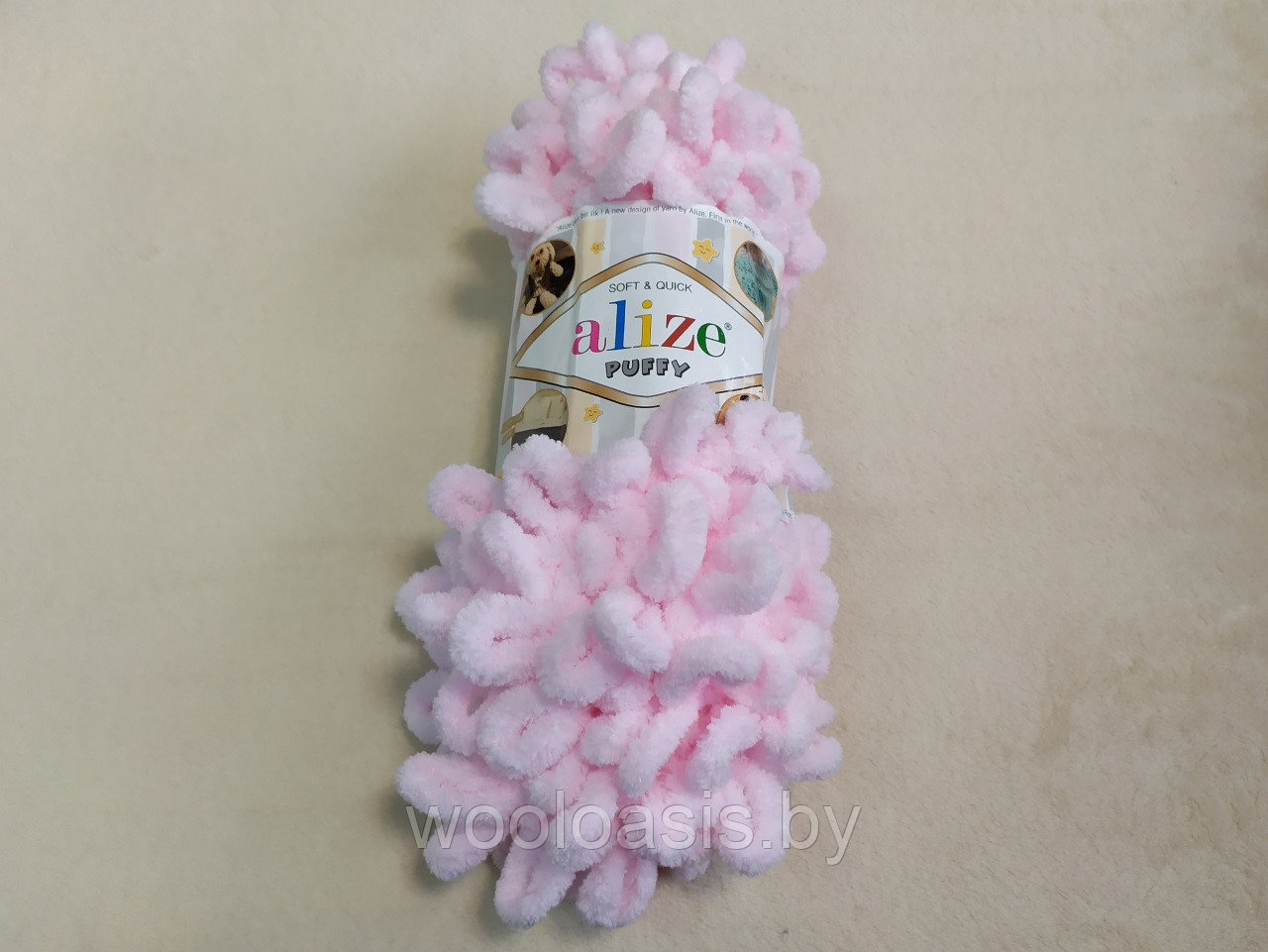 Пряжа Alize Puffy, Ализе Пуффи, турецкая, плюшевая, 100% микрополиэстер, для ручного вязания (цвет 31) - фото 1 - id-p104571081