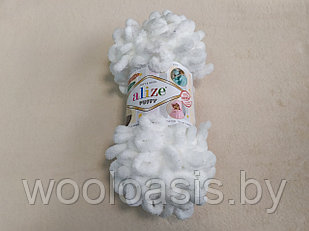 Пряжа Alize Puffy, Ализе Пуффи, турецкая, плюшевая, 100% микрополиэстер, для ручного вязания (цвет 55)