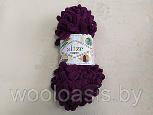 Пряжа Alize Puffy, Ализе Пуффи, турецкая, плюшевая, 100% микрополиэстер, для ручного вязания (цвет 111)