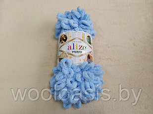 Пряжа Alize Puffy, Ализе Пуффи, турецкая, плюшевая, 100% микрополиэстер, для ручного вязания (цвет 183)