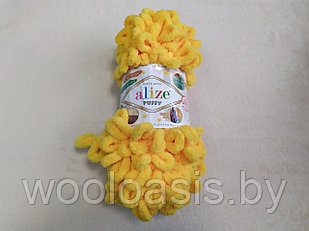 Пряжа Alize Puffy, Ализе Пуффи, турецкая, плюшевая, 100% микрополиэстер, для ручного вязания (цвет 216)