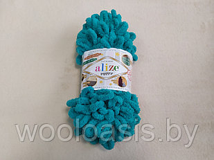 Пряжа Alize Puffy, Ализе Пуффи, турецкая, плюшевая, 100% микрополиэстер, для ручного вязания (цвет 490)