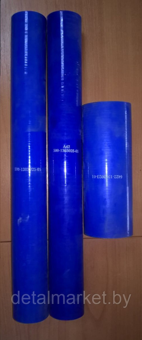 Патрубки радиатора МАЗ-64221 (синий силикон) к-т