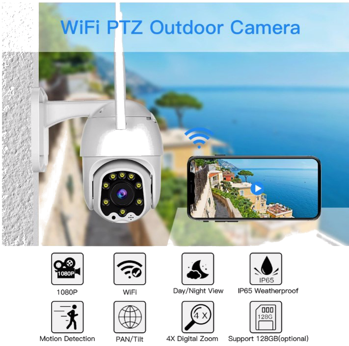 Беспроводная ip-камера Cloud WiFi storage intelligent camera (WIFI / 4G SMART CAMERA 360 - фото 1 - id-p104588676