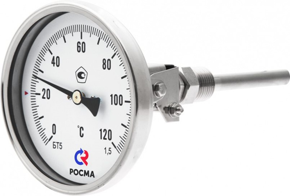 Термометр биметаллический БТ-54.220(0-100С)M20x1,5.160.1,5 d=100мм корозионност поворотный - фото 3 - id-p100987581
