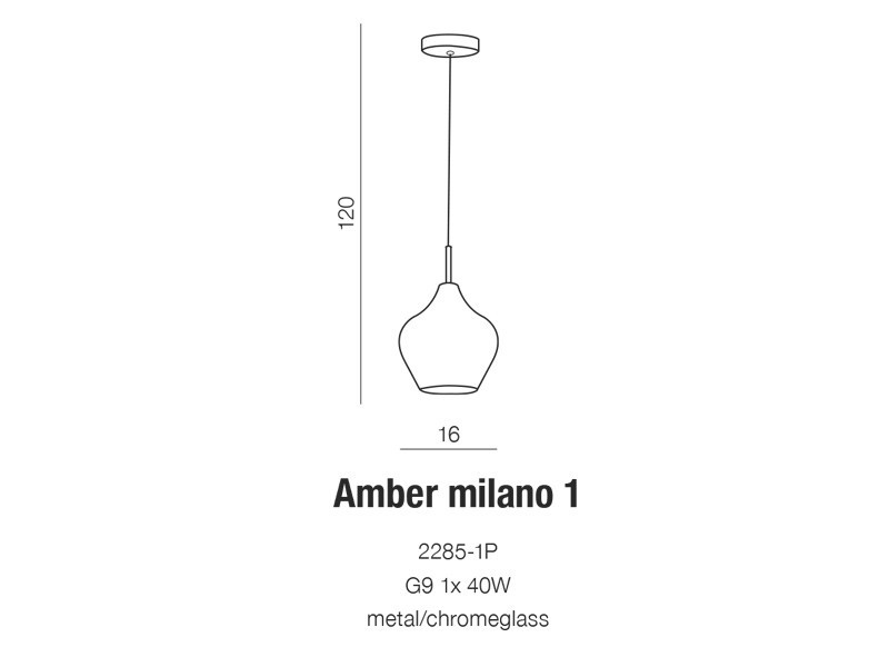 Подвесной светильник AZZARDO AZ2148 Amber milano1 - фото 2 - id-p104596840