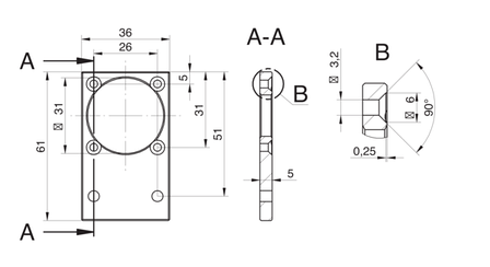 11002638 | Mounting Adapter Type A (Front), фото 2