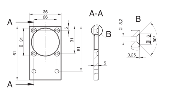 11002638 | Mounting Adapter Type A (Front) - фото 2 - id-p104595574